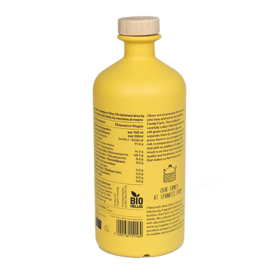 Levantes Family Farm Organic Extra Virgin Olive Oil - Brace 750mL
