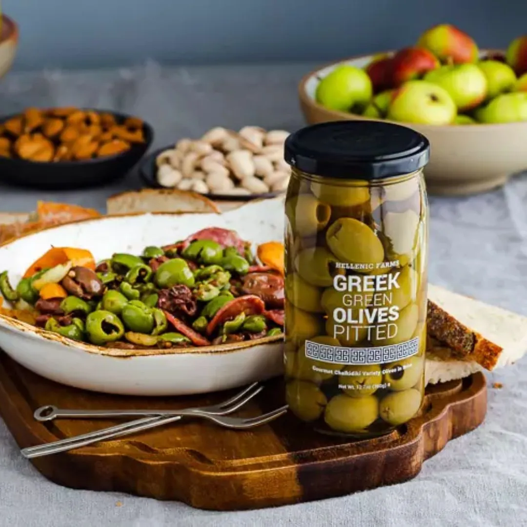 Hellenic Farms Greek Green Whole Olives