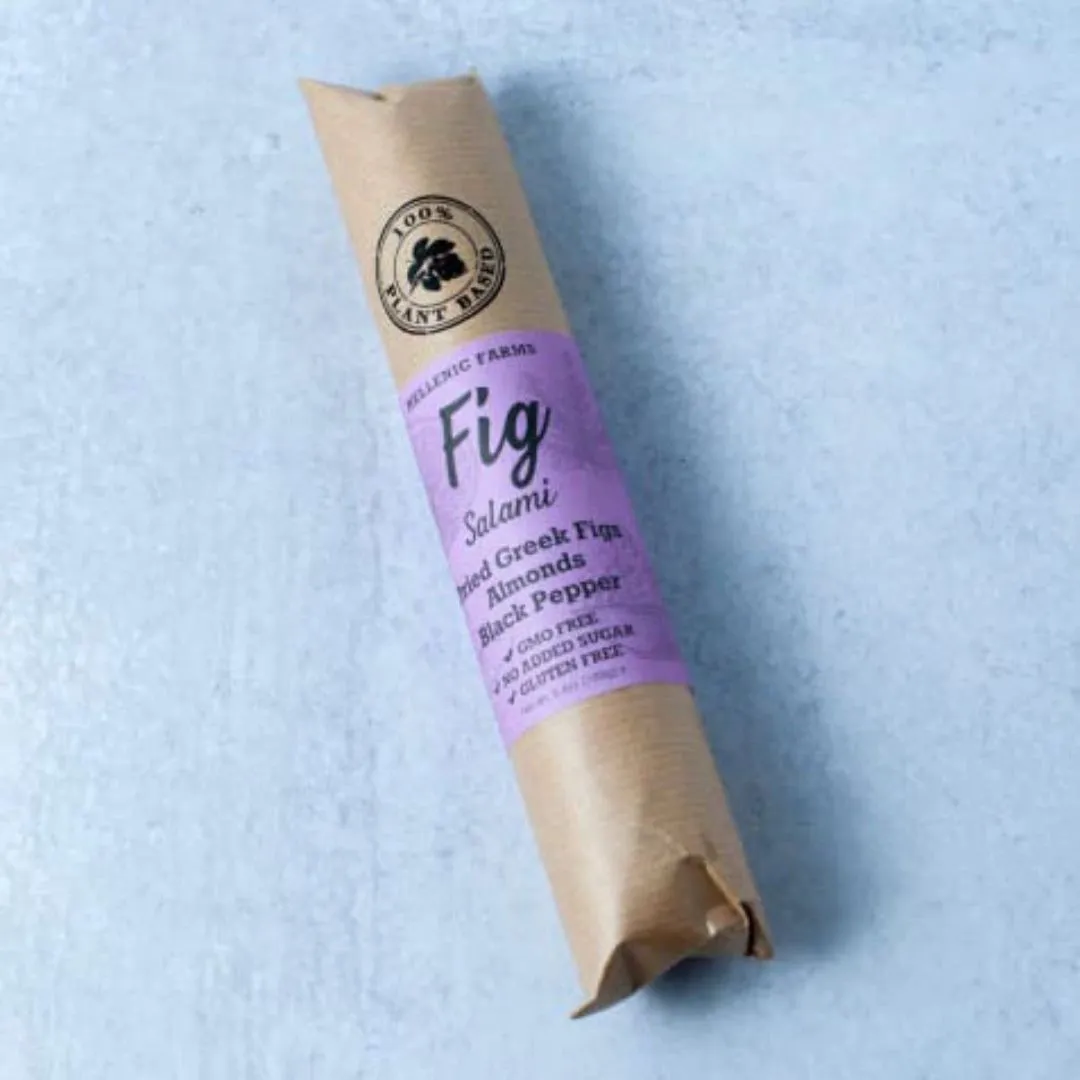 Plant-Based Fig Salami with Almonds & Black Pepper