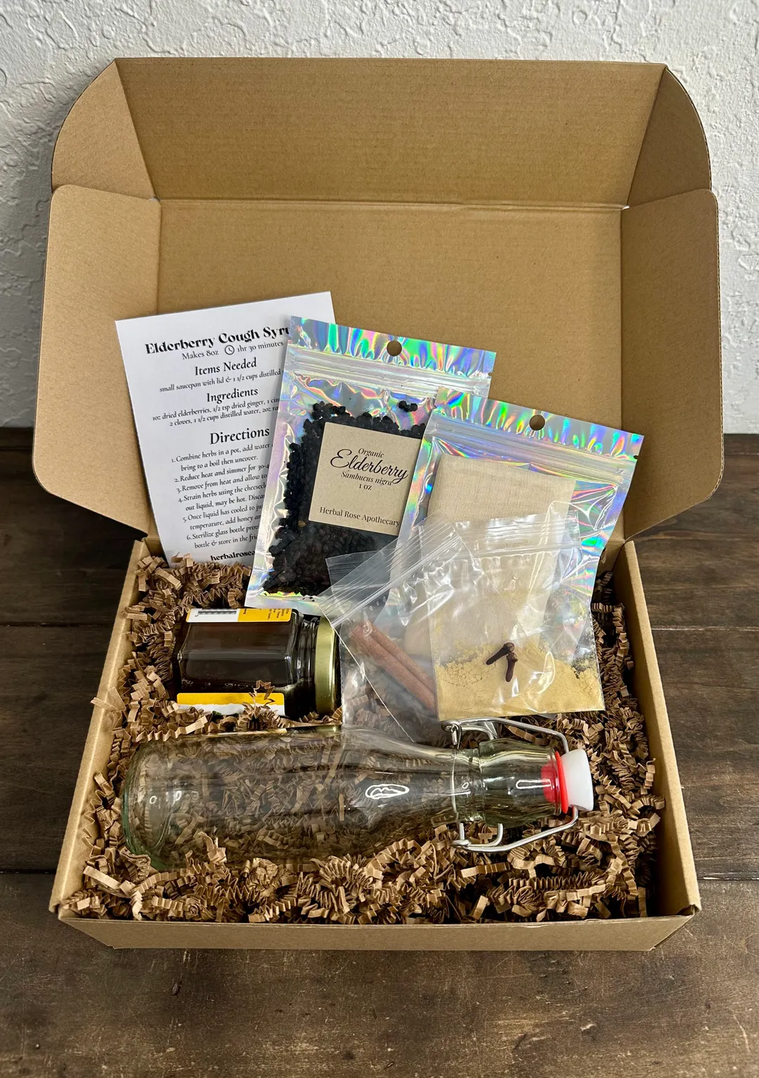 DIY Elderberry Cough Syrup Kit