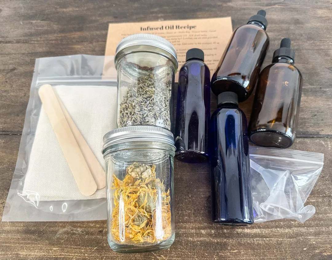 DIY 2 Herb Infused Oil Box Kit (no labels) 