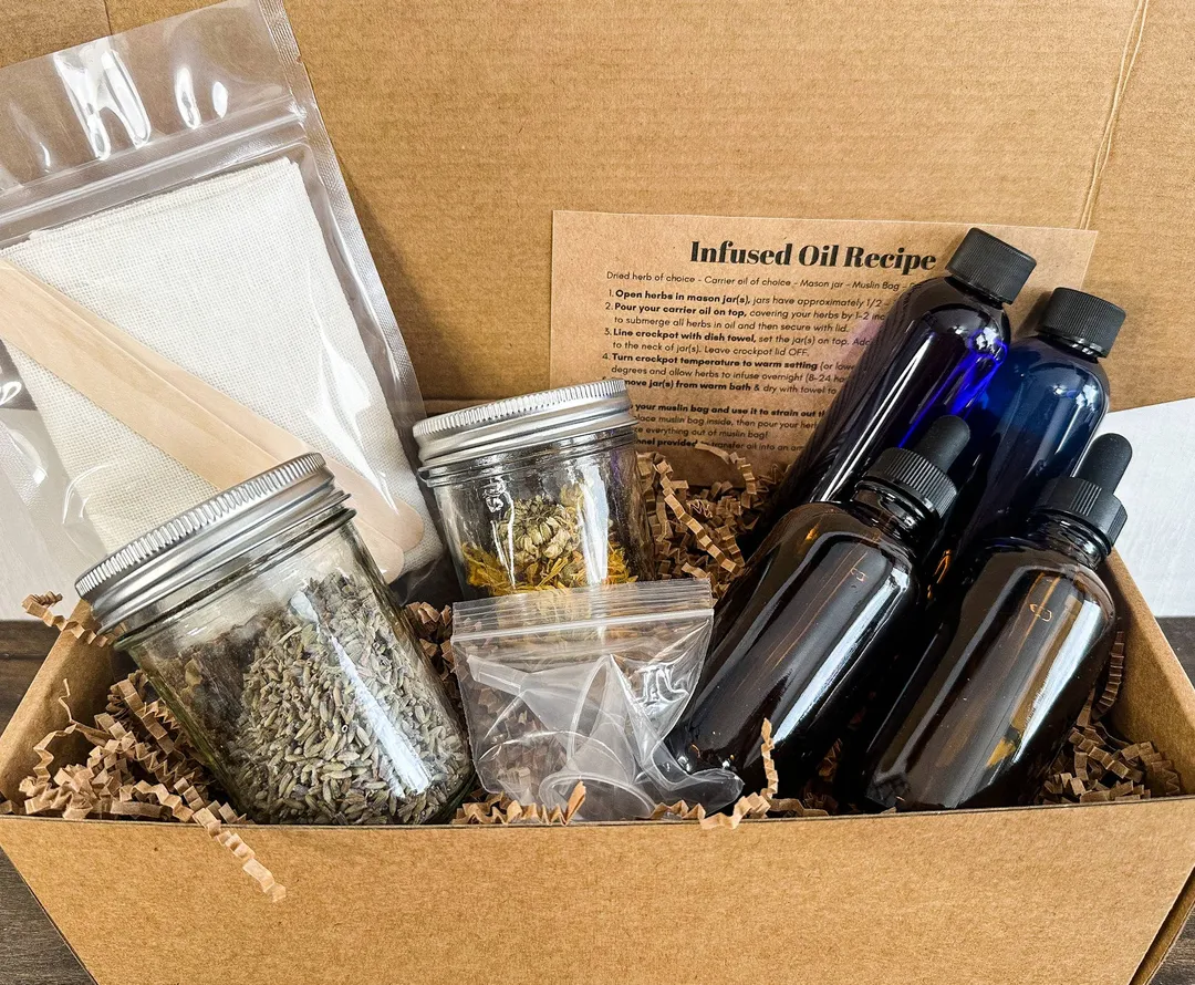 DIY 2 Herb Infused Oil Box Kit (no labels) 