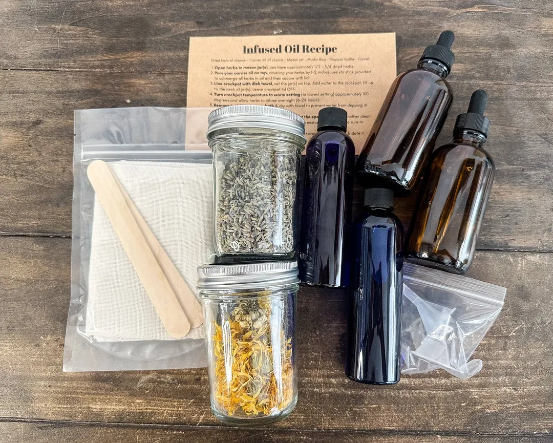 DIY 2 Herb Infused Oil Box Kit (no labels) 