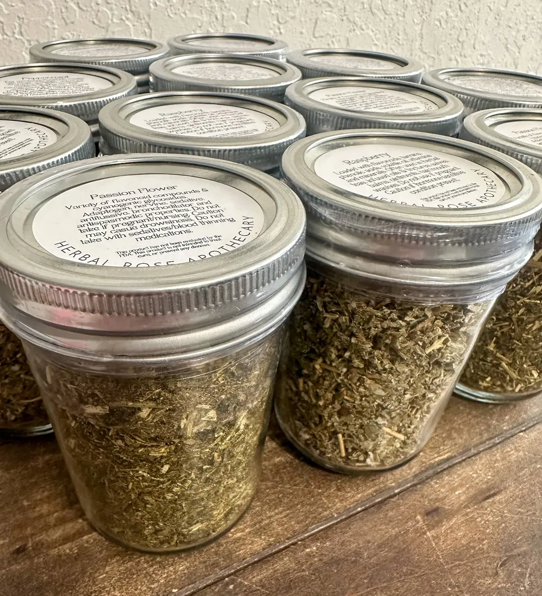 Dried Herbs Small Jars