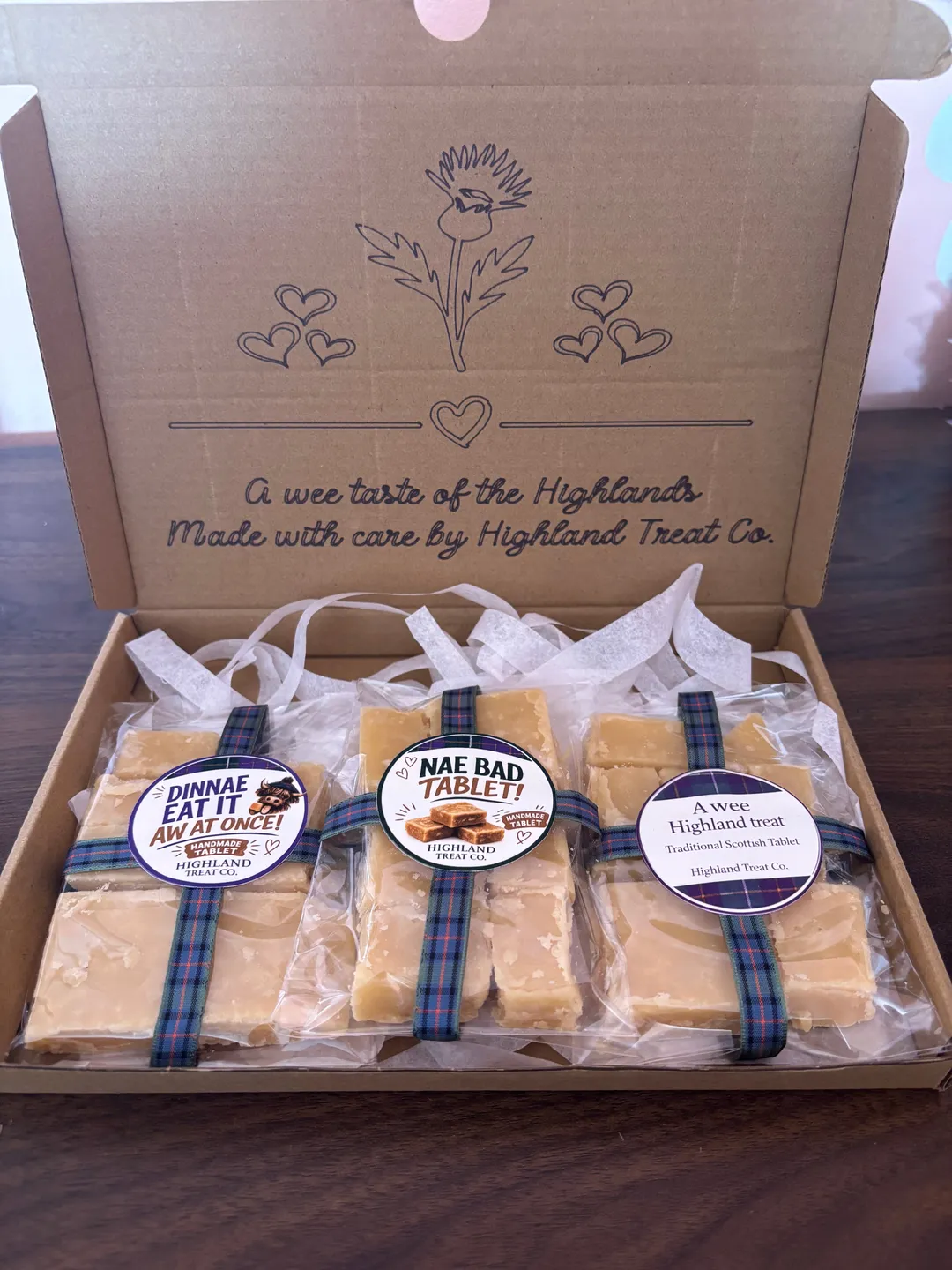 Trio of Scottish Tablet Letterbox Gift