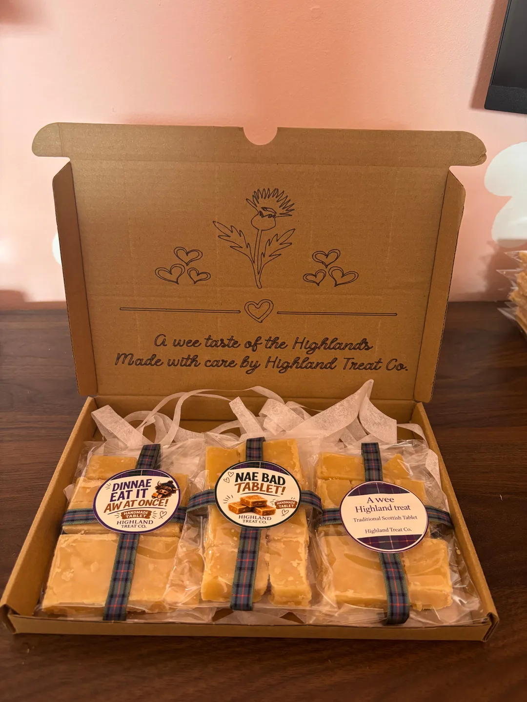 Trio of Scottish Tablet Letterbox Gift