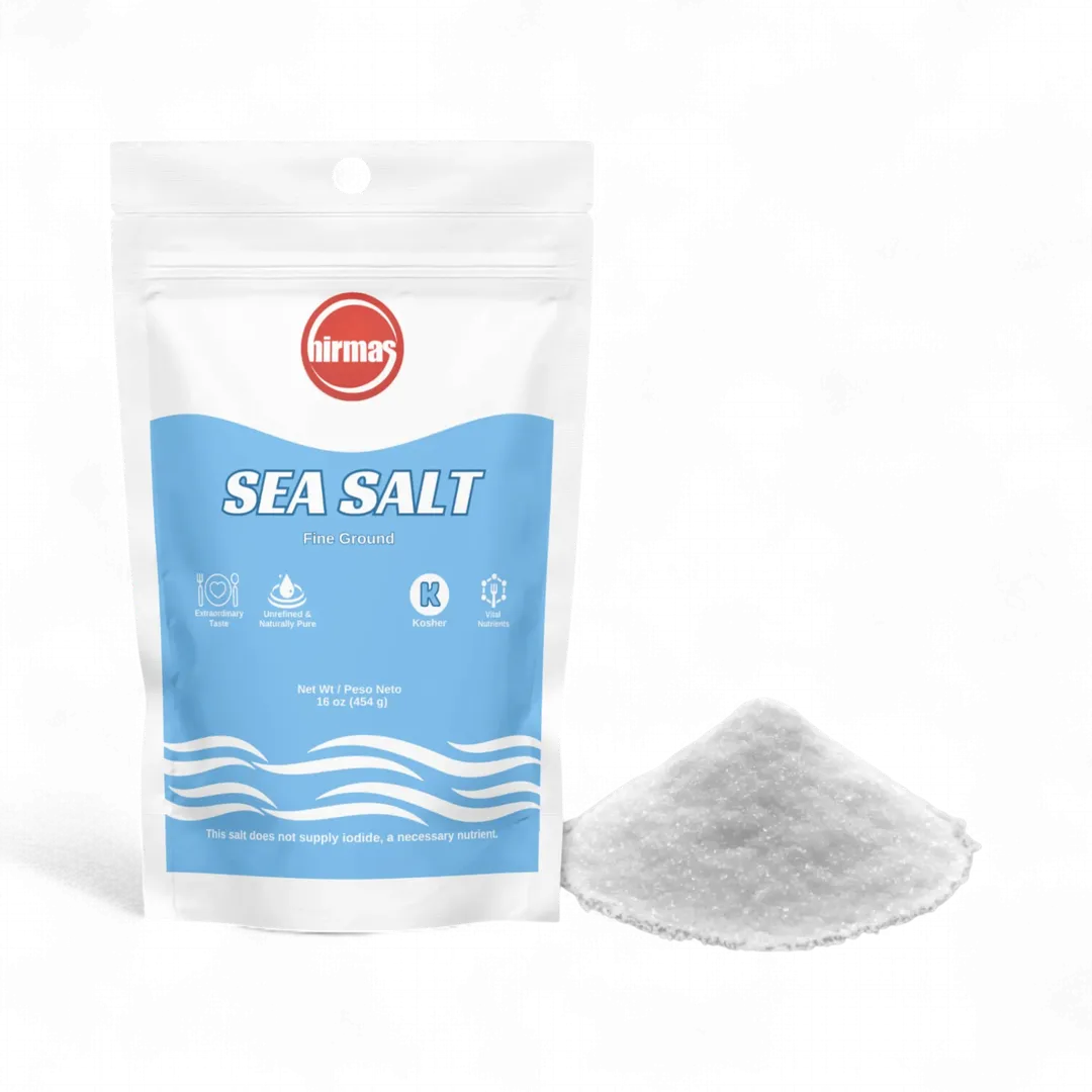 Hirmas Sea Salt – Fine Ground Natural Sea Salt 16 oz