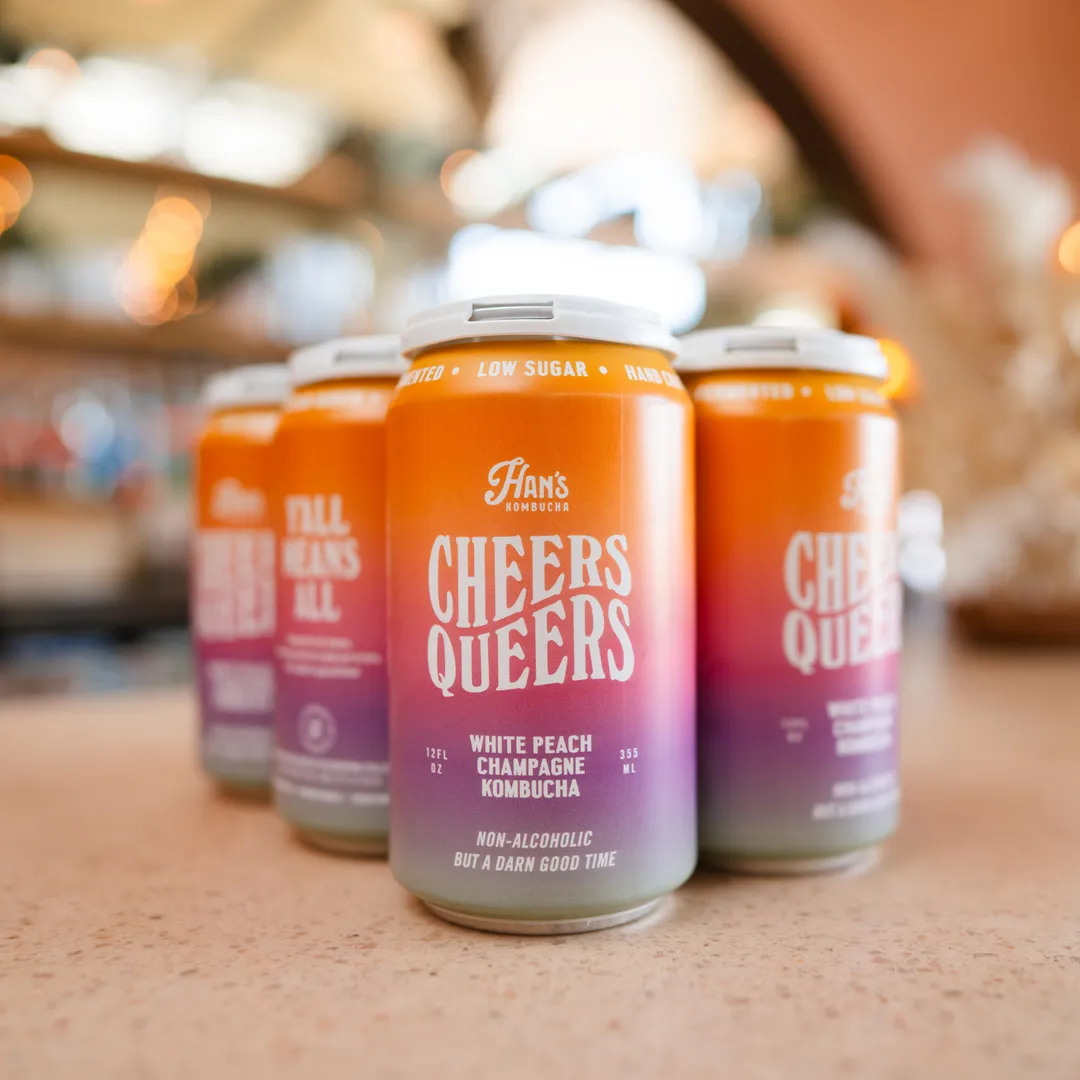 Han's Cheers Queers- White Peach Champagne Kombucha