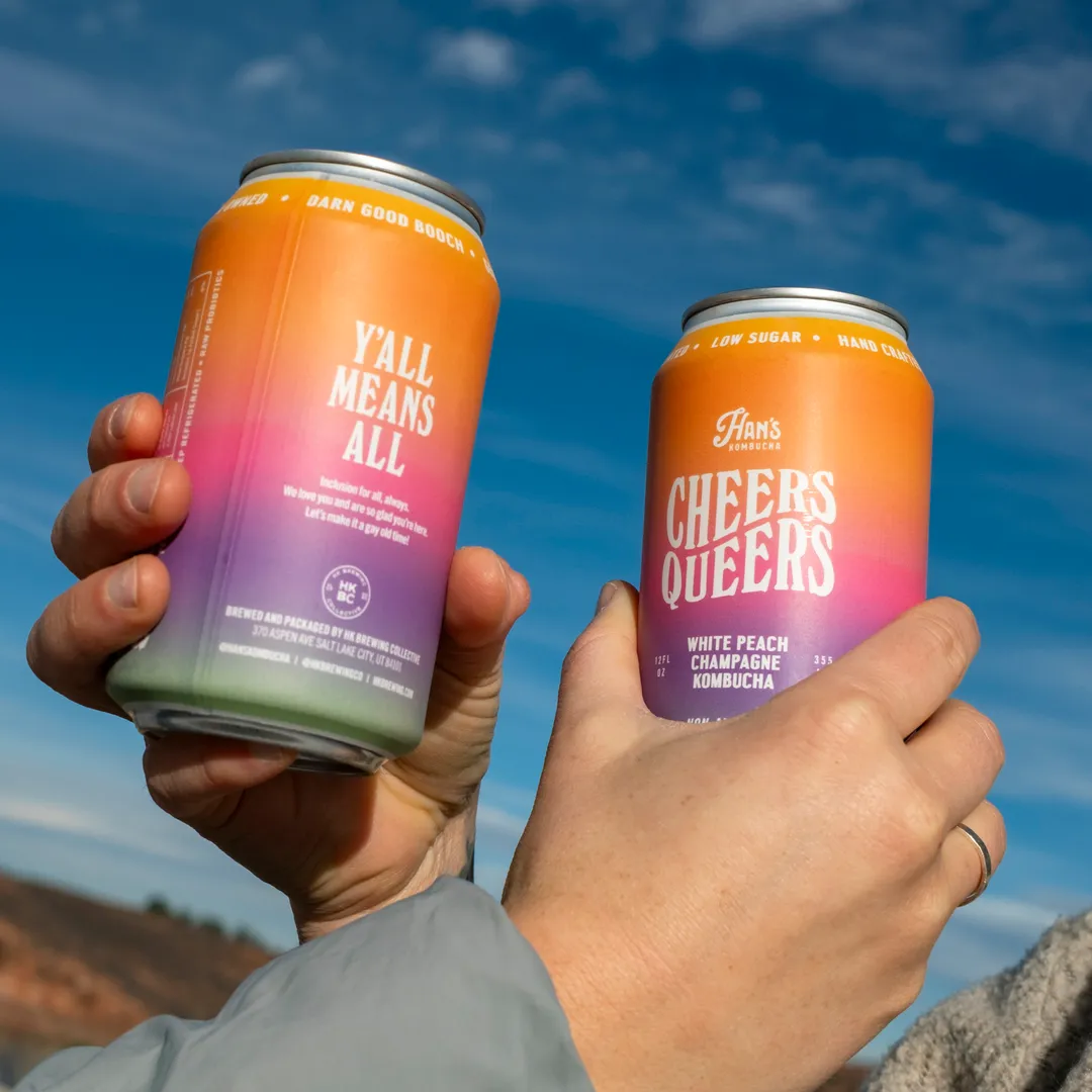Han's Cheers Queers- White Peach Champagne Kombucha
