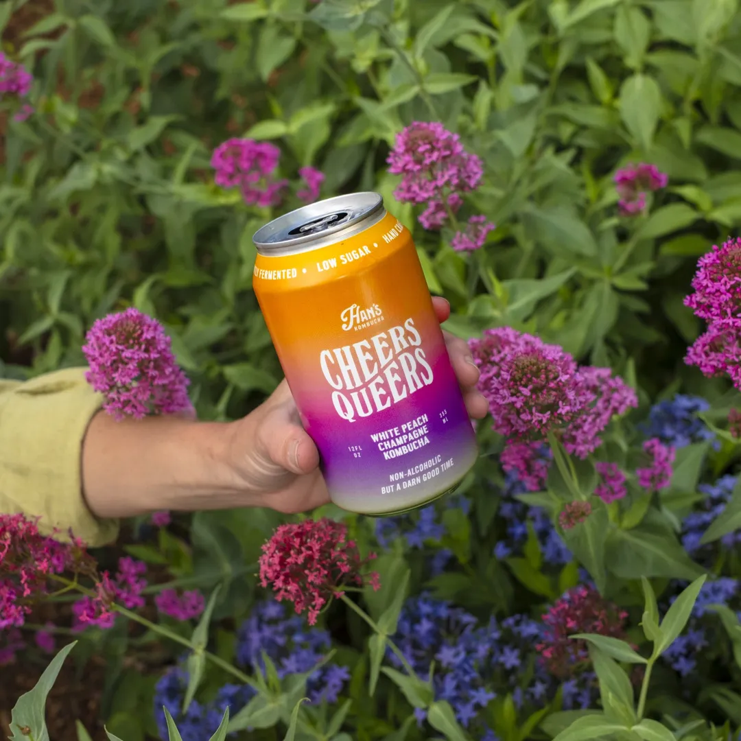 Han's Cheers Queers- White Peach Champagne Kombucha