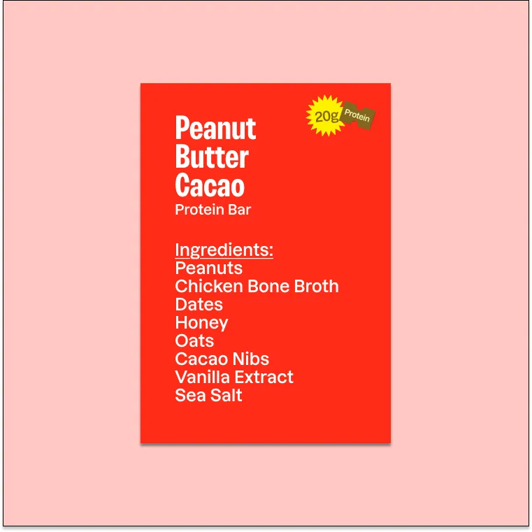 Peanut Butter Cacao Protein Bar - 12 Pack