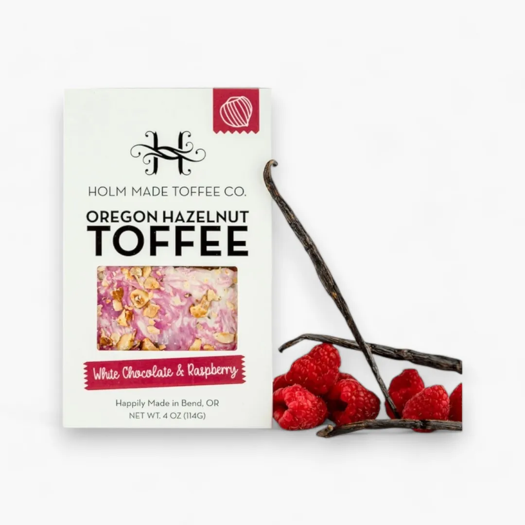 White Chocolate Raspberry - Oregon Hazelnut Toffee