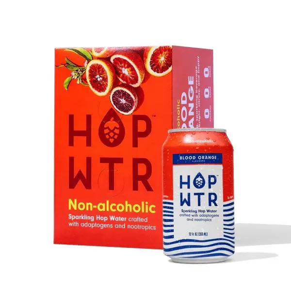 Blood Orange Sparkling Hop Water (12-Pack)
