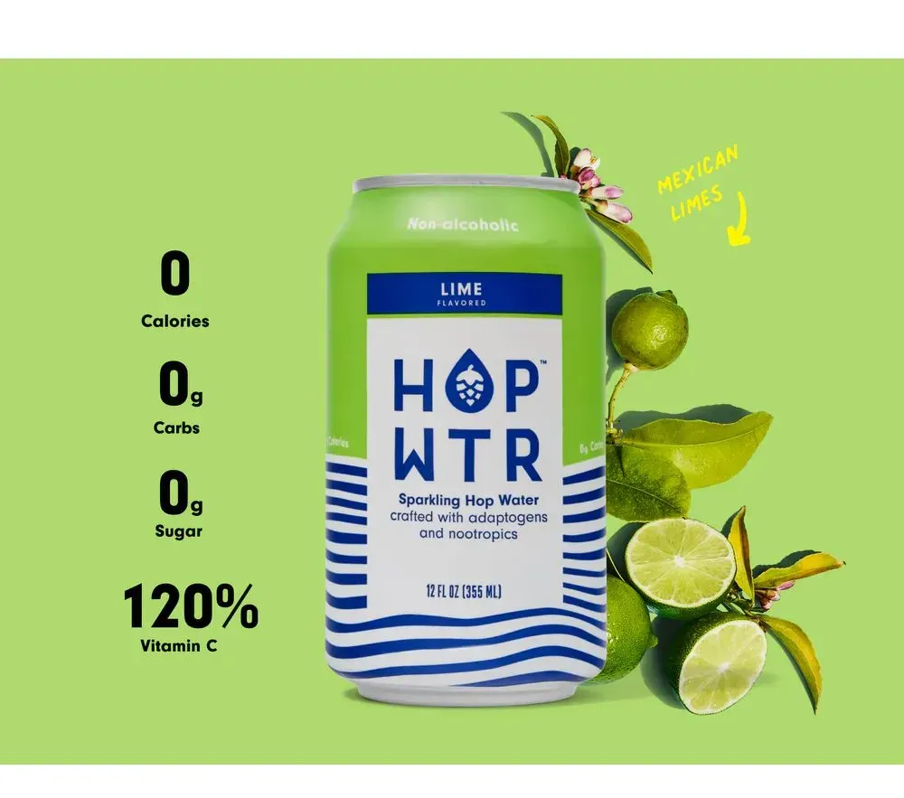 Lime Sparkling Hop Water (12-Pack)
