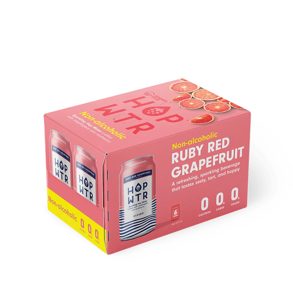 Ruby Red Grapefruit Hop Water (12-Pack)
