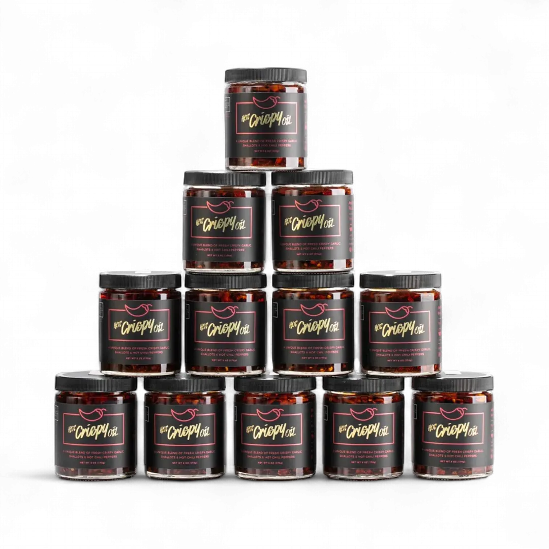 Hot Crispy Oil - Original- Chili Crisp made with Olive Oil and Fresh Fried Garlic and Shallots 