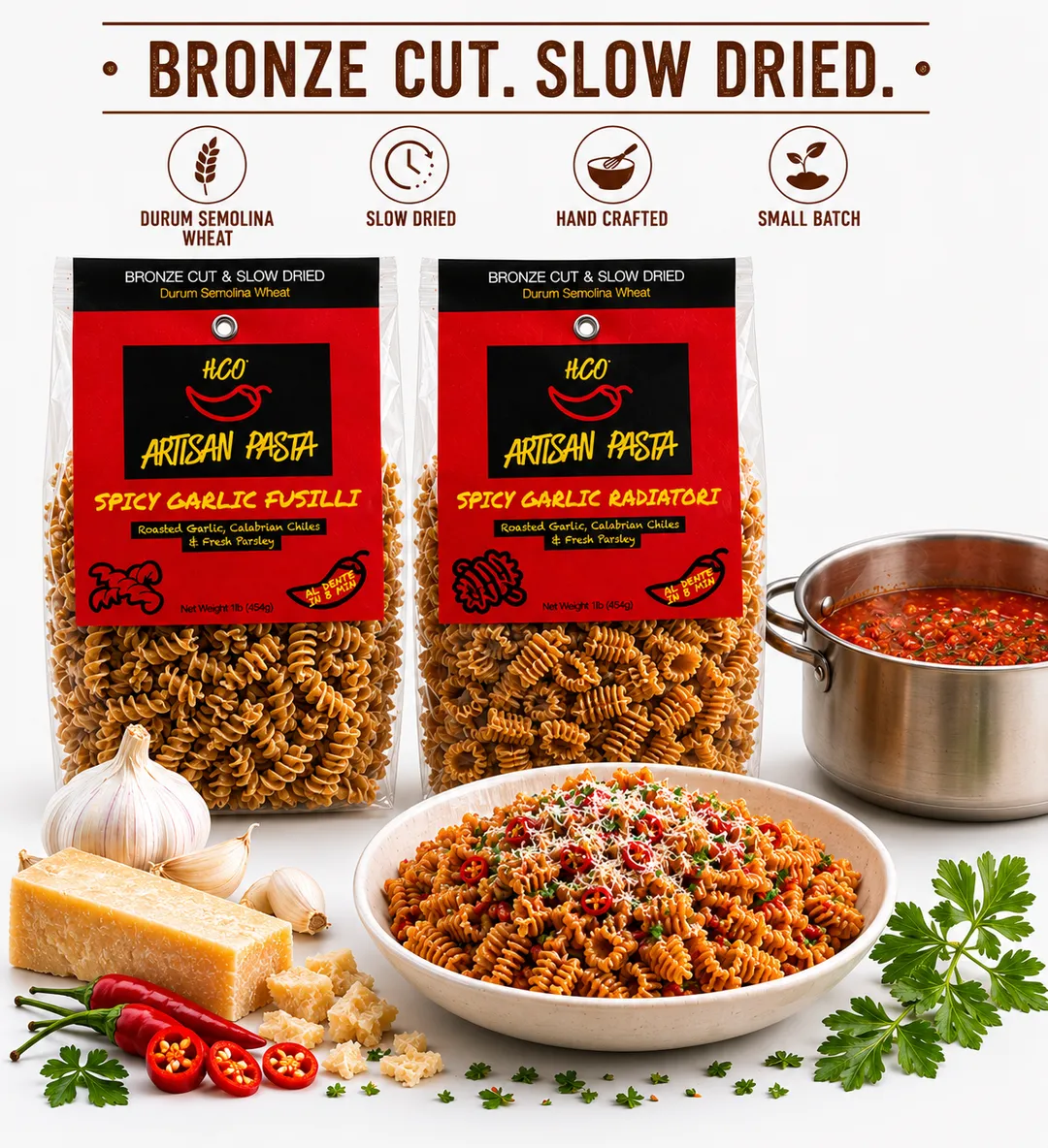 HCO Artisan Spicy Garlic Pasta