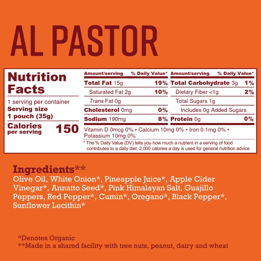 Al Pastor Sauce, Convenient Single-Serve Packs