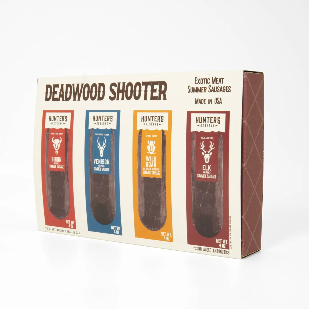 Deadwood Shooter Gift Box - Four 4oz Summer Sausages