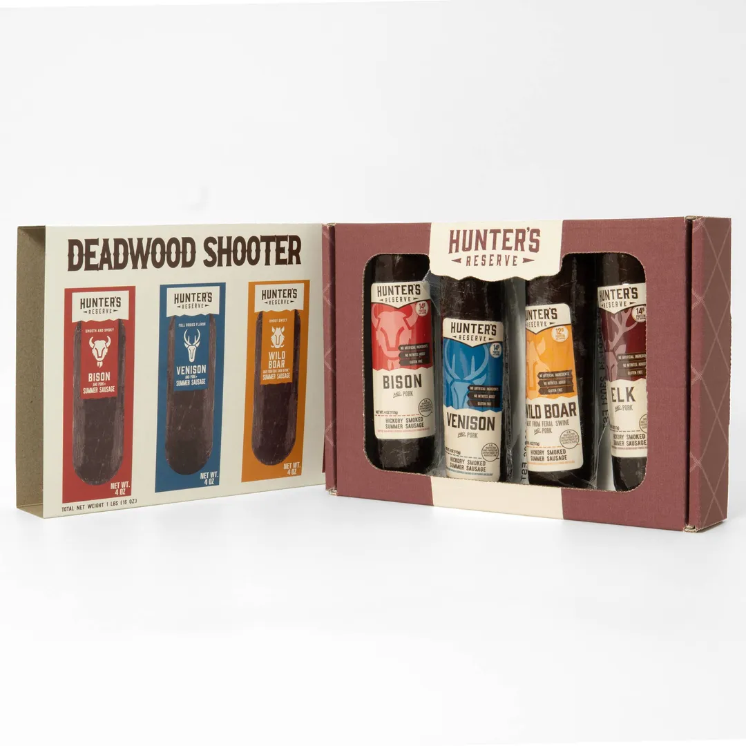 Deadwood Shooter Gift Box - Four 4oz Summer Sausages