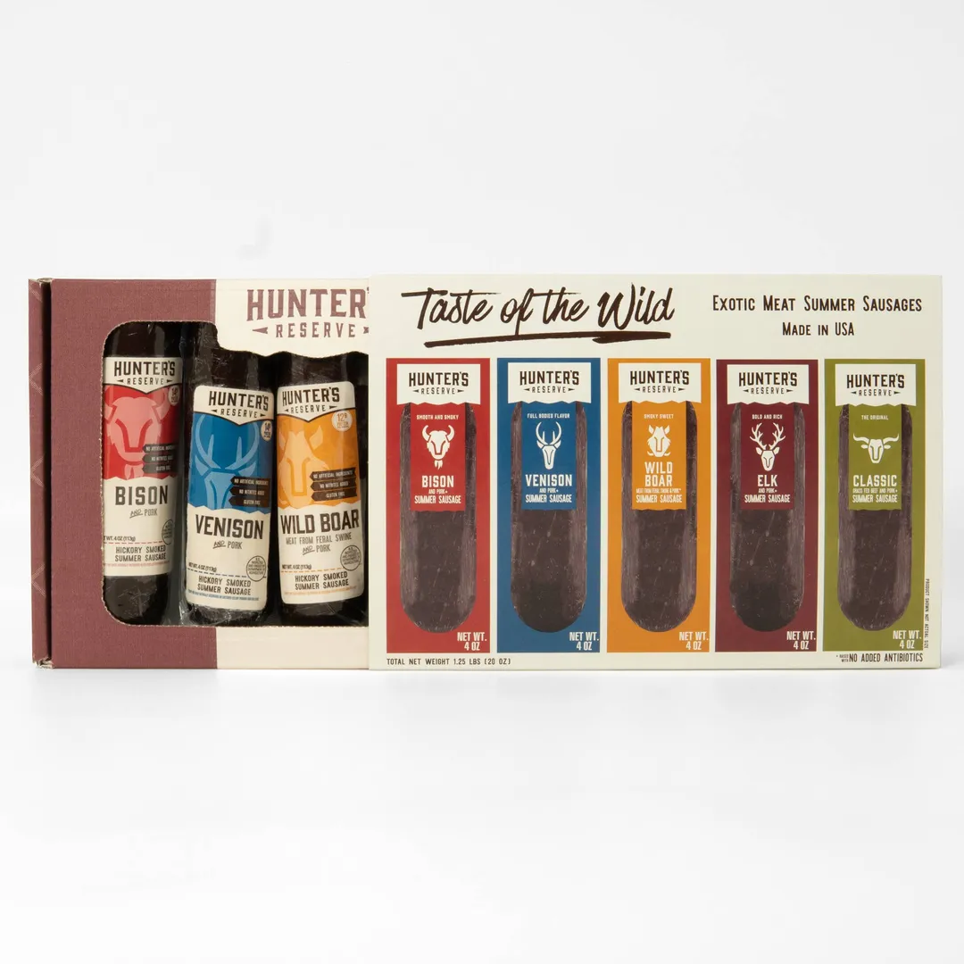 Taste of the Wild Holiday Gift Box- Five 4oz Summer Sausages