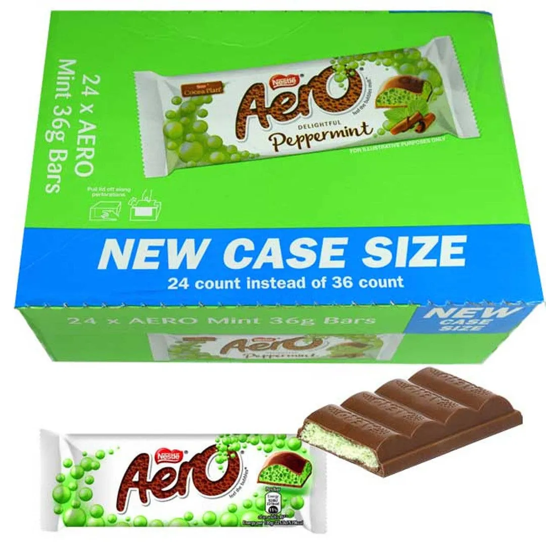 Aero Mint Chocolate Bar 1.2oz (UK) 24ct