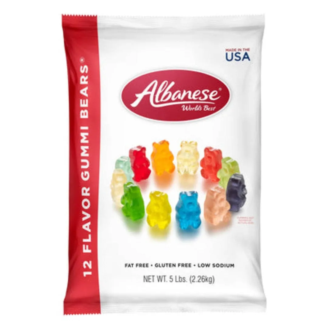 Albanese Gummi 12 Fruit Flavor Bears Bulk - 5lb