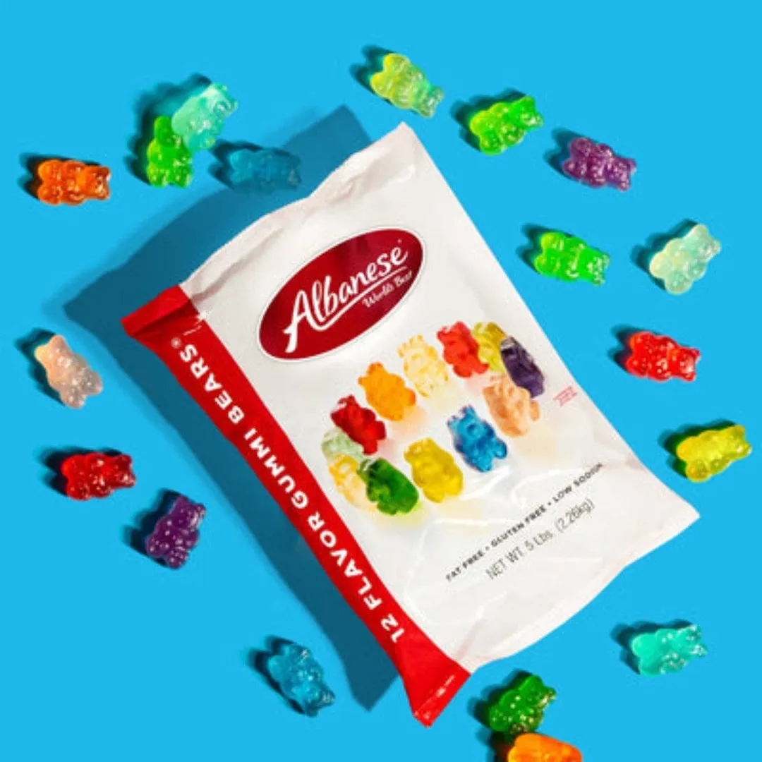 Albanese Gummi 12 Fruit Flavor Bears Bulk - 5lb