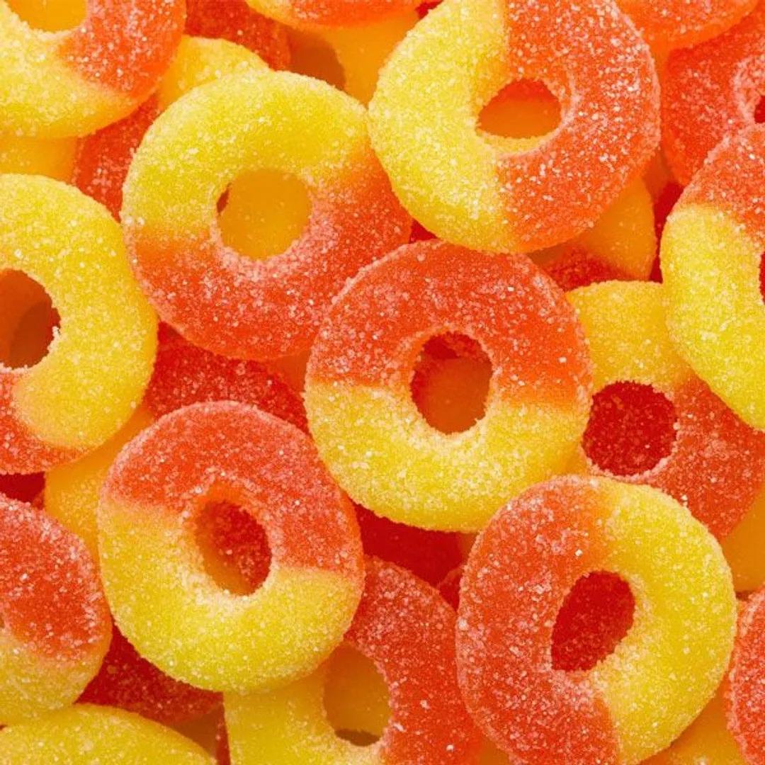Albanese Gummy Peach Rings Bulk - 4.5lb