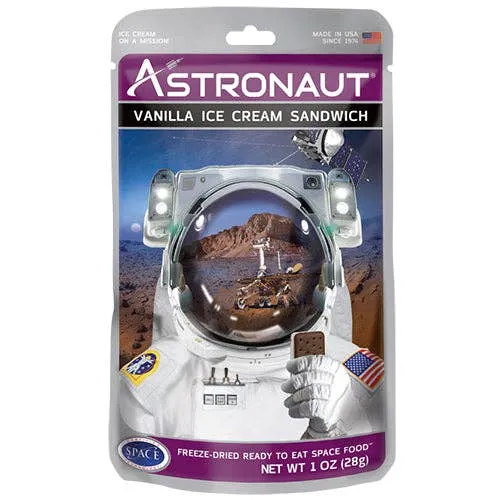 Astronaut Freeze Dried Vanilla Ice Cream Sandwich 1oz - 12ct