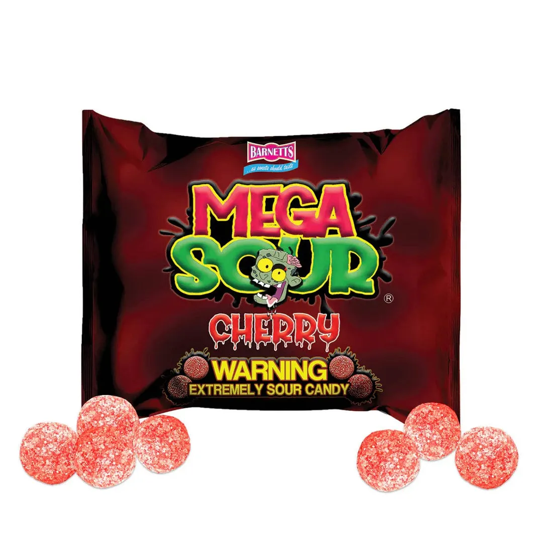 Barnetts Mega Sour Cherry 104g - 12ct