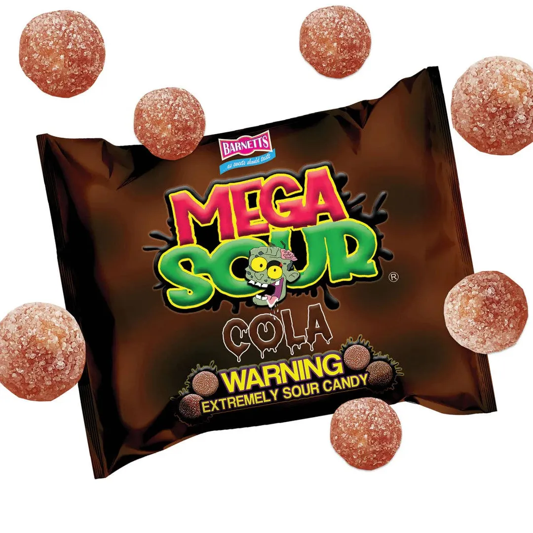 Barnetts Mega Sour Cola 104g - 12ct