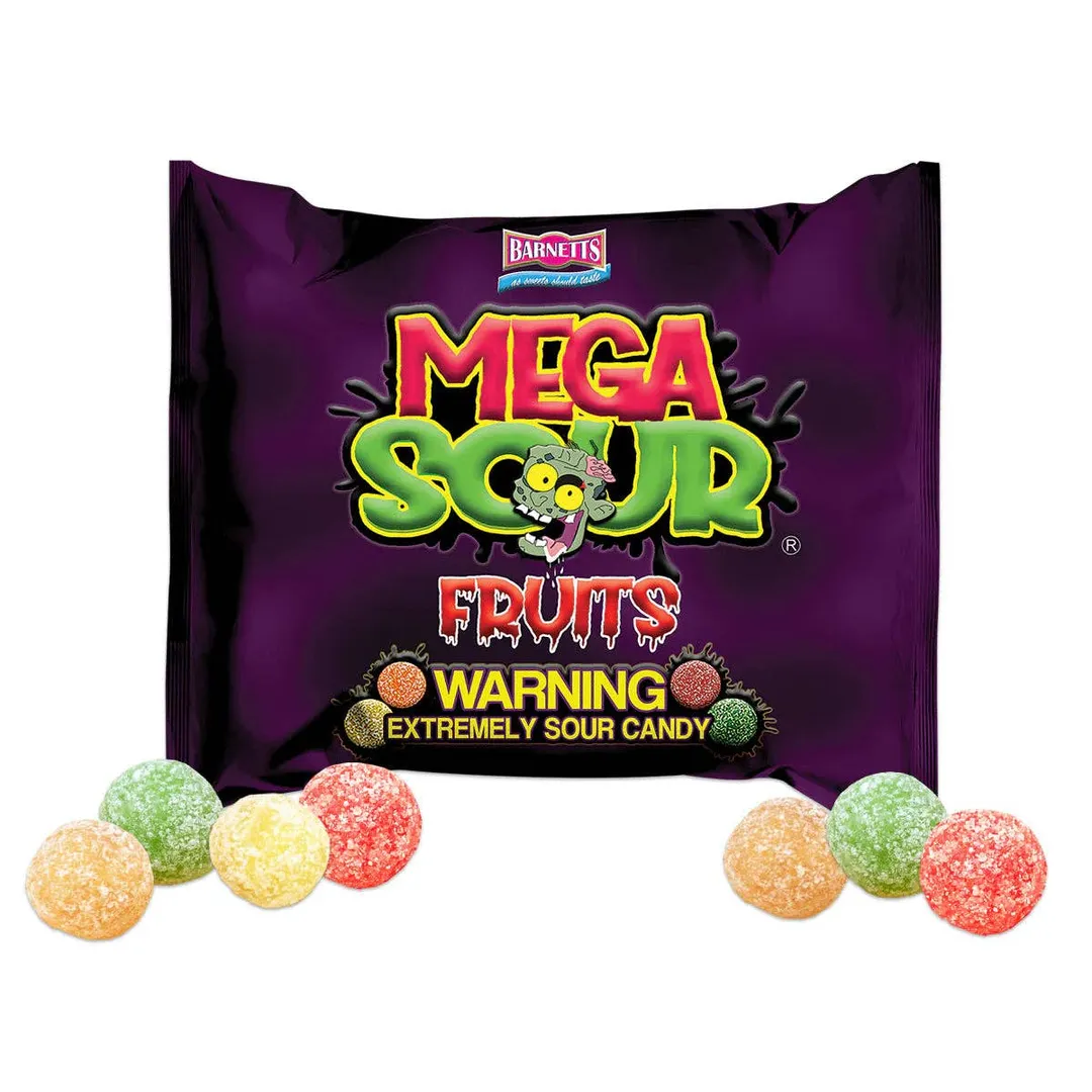 Barnetts Mega Sour Fruits 104g - 12ct