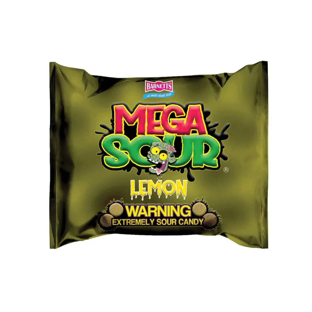 Barnett's  Mega Sour Lemon 104g - 12ct