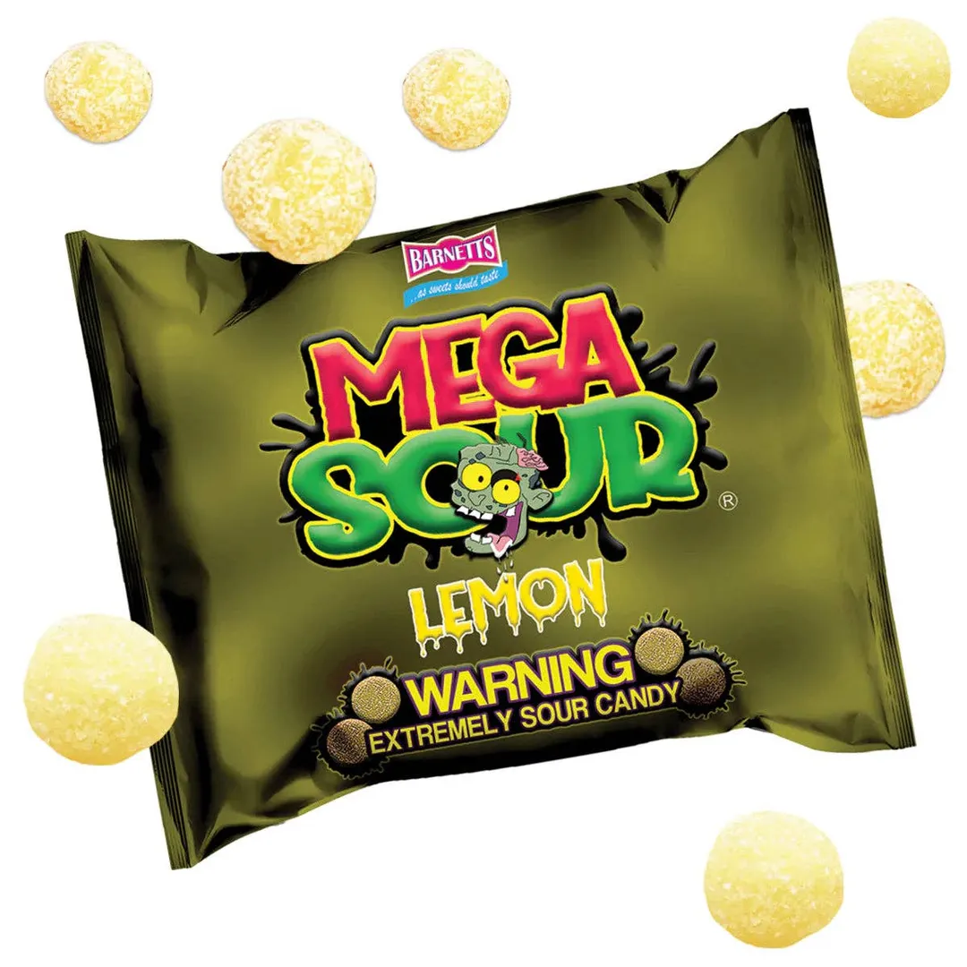 Barnett's  Mega Sour Lemon 104g - 12ct
