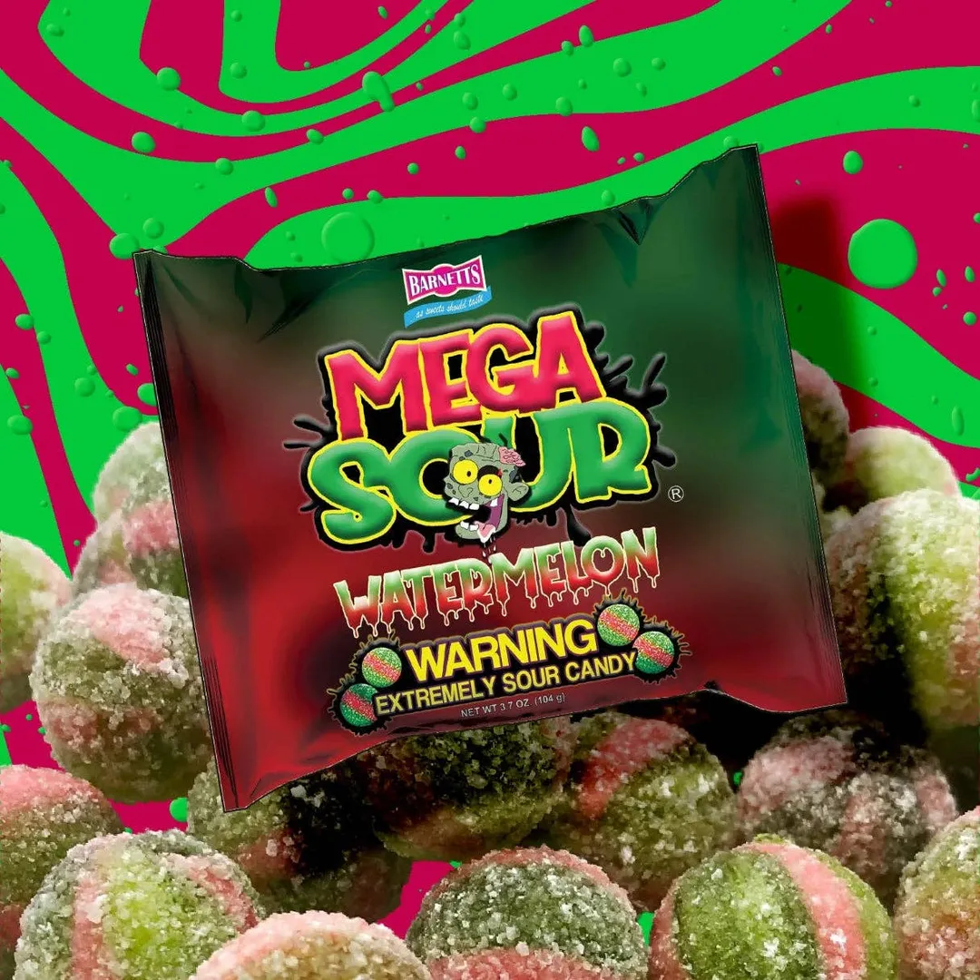 Barnetts Mega Sour Watermelon 104g - 12ct