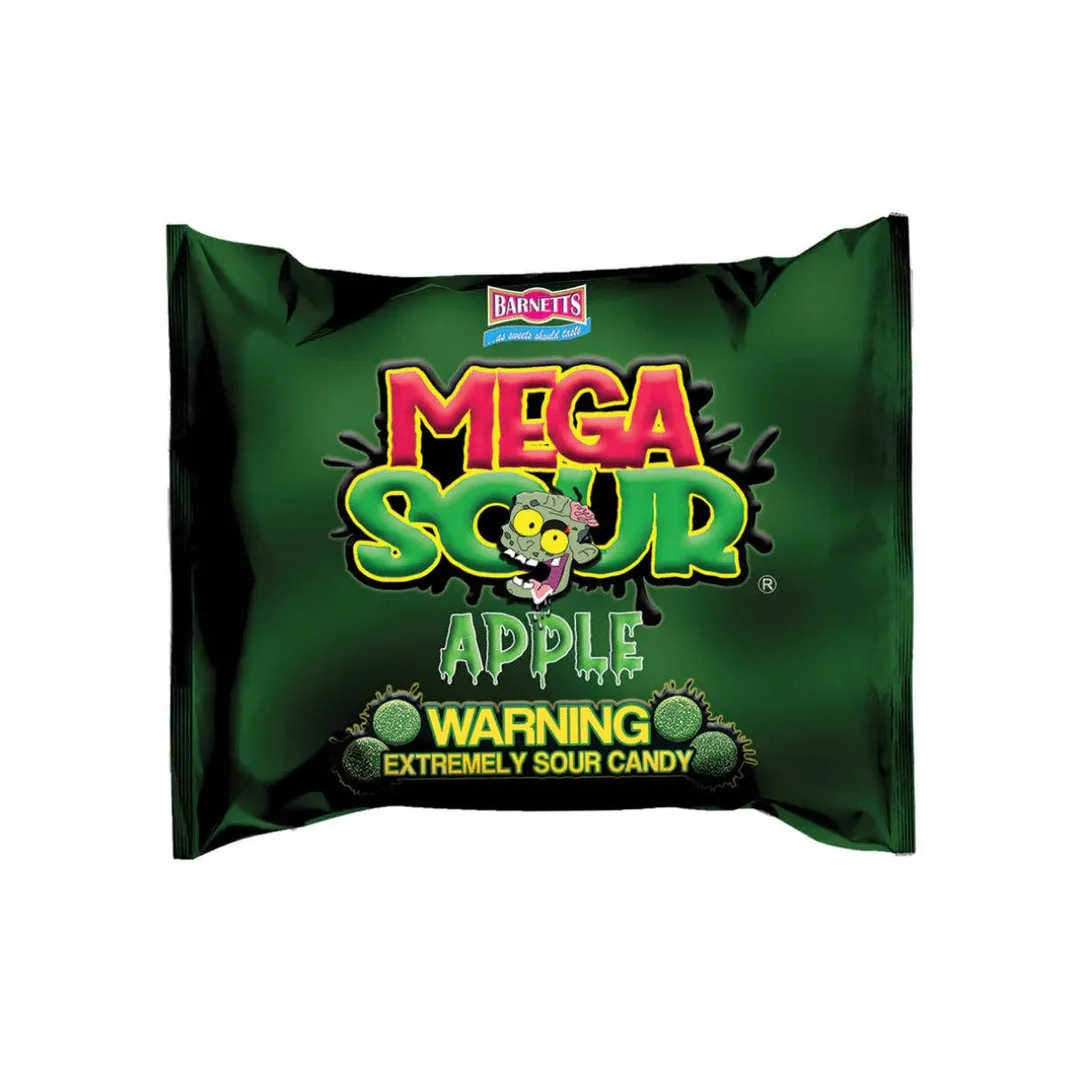 Barnett's Sweets Mega Sour Apple 104g - 12ct