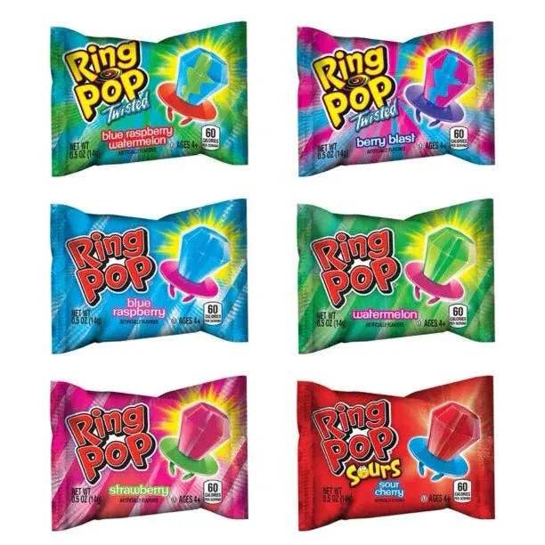 Bazooka Ring Pop Limited Edition Mix  .5oz - 44ct