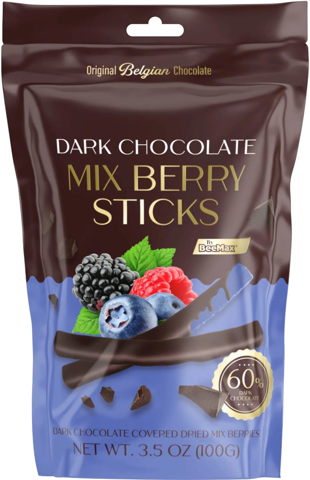 Beemax Assorted Dark Chocolate Covered Fruit Sticks - 72ct 