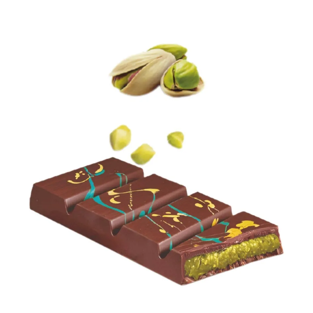 Beemax Dubai Milk Chocolate w Kadayif & Pistachio  3.36oz  - 72ct