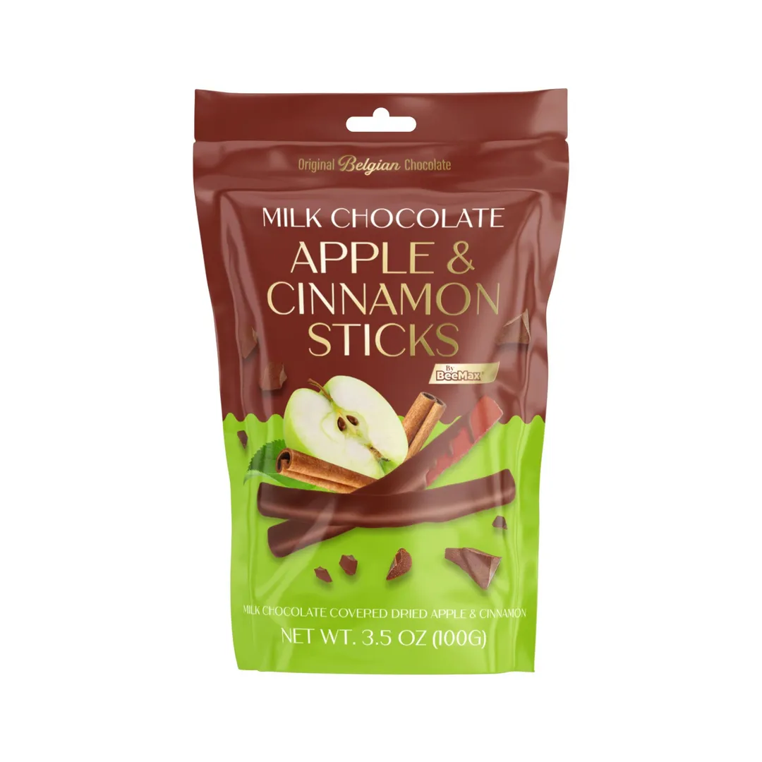 Beemax Milk Chocolate Covered Apple & Cinnamon Sticks - 12ct