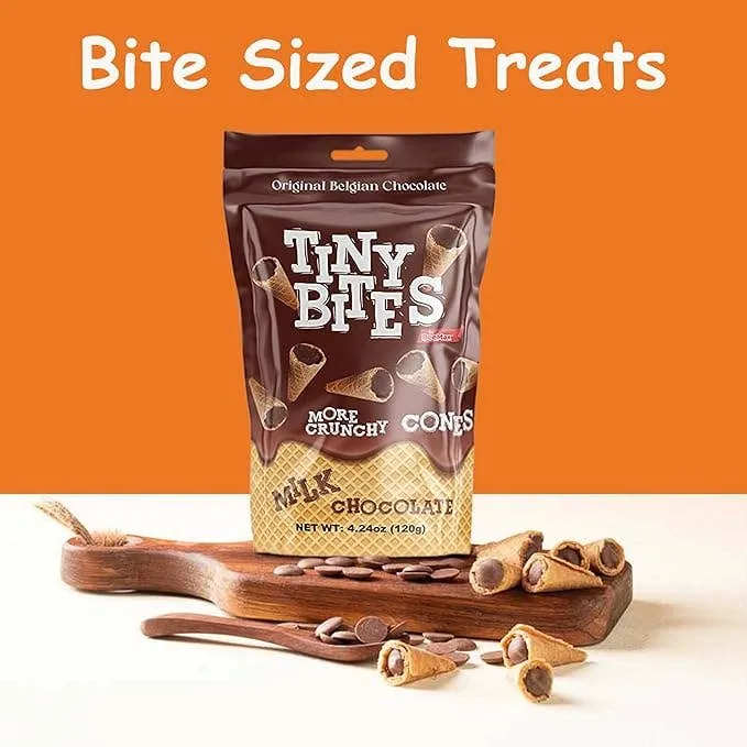 Beemax Tiny Bites Milk Chocolate Waffle Cones 4.24oz - 12ct
