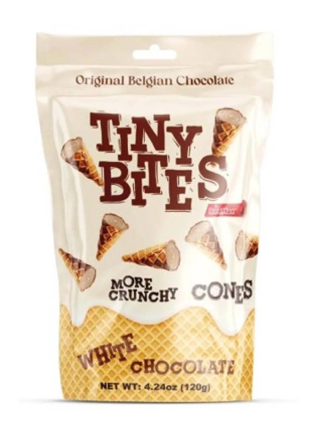 Beemax Tiny Bites White Chocolate Waffle Cones 4.24oz - 12ct