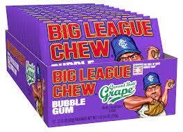 Big League Chew Grape Bubble Gum  2.12oz - 12ct