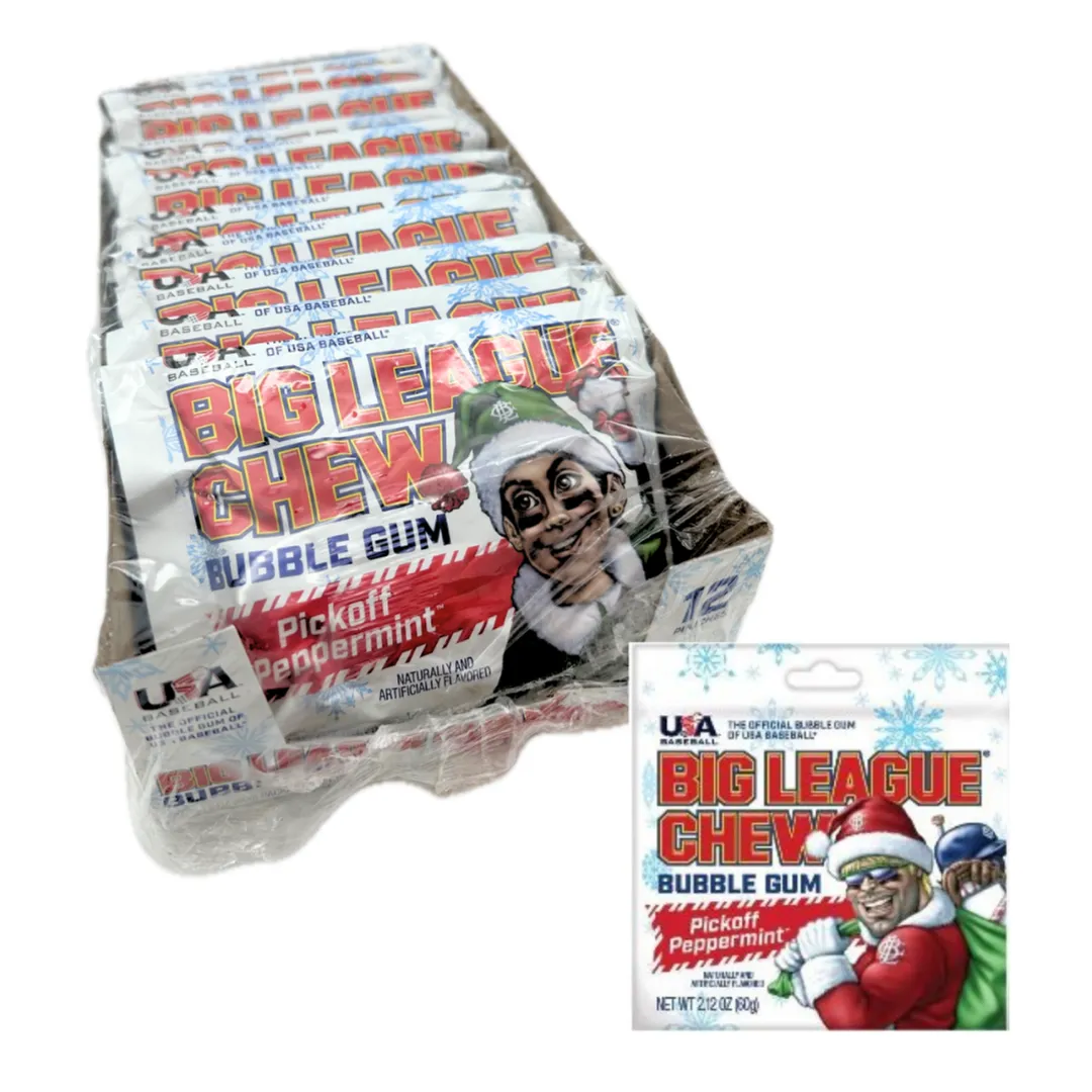 Big League Chew Pickoff Peppermint Gum 2.12oz - 12ct