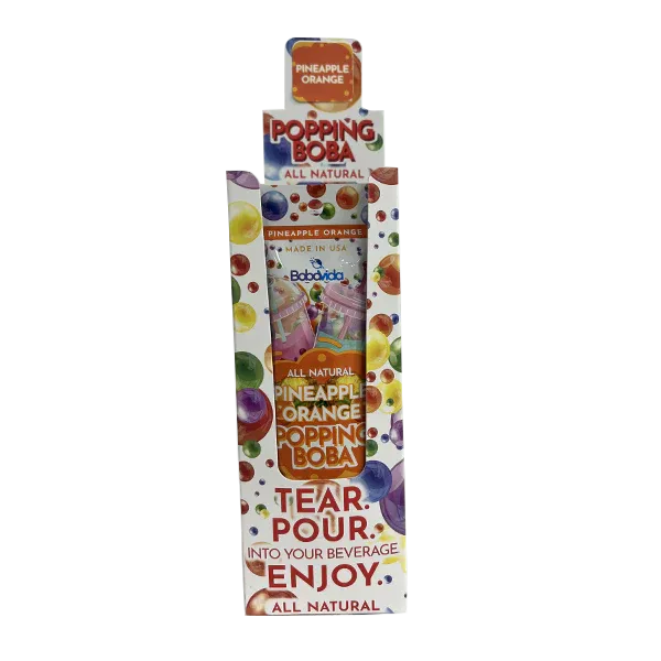 BobaVida Popping Boba Pineapple Orange 3oz - 10ct