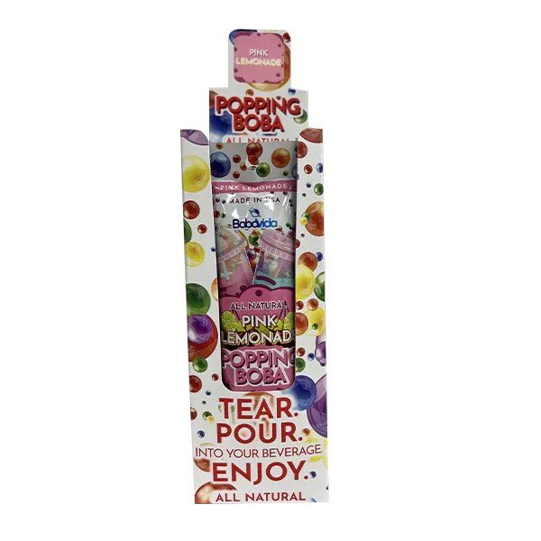 BobaVida Popping Boba Pink Lemonade 3oz - 10ct