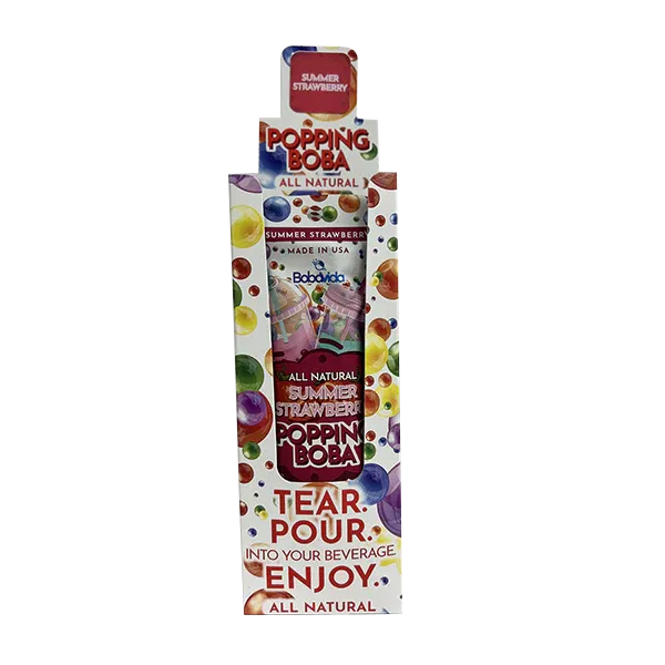BobaVida Popping Boba Strawberry 3oz - 10ct