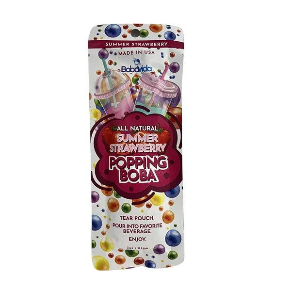 BobaVida Popping Boba Strawberry 3oz - 10ct