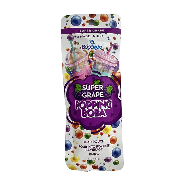 BobaVida Popping Boba Super Grape 3oz -10ct